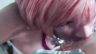 Serah Farron ( final fantasy ) make a beautiful blowjob