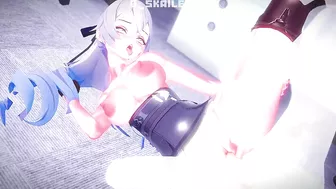 Honkai Star Rail - Bronya takes it hard in the office