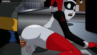 Batman eating Alerquina and then cumming in her mouth, Harlequina gave ass and giving a blowjob