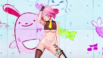 MMD Hentai 3D VTuber el_XoX Strips to "Tomboy"