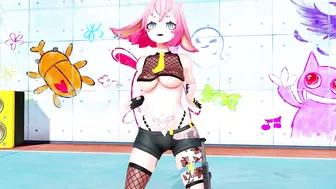 MMD Hentai 3D VTuber el_XoX Strips to "Tomboy"