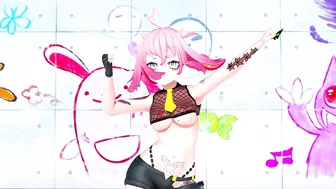 MMD Hentai 3D VTuber el_XoX Strips to "Tomboy"