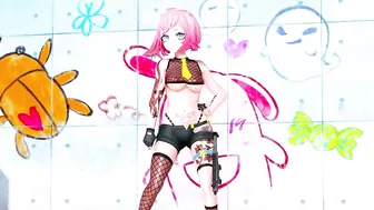 MMD Hentai 3D VTuber el_XoX Strips to "Tomboy"