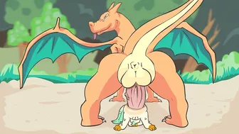 Charizard X Leafeon! Pokemon Hentai