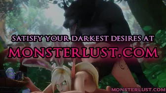 Slutty Elf Gets Pounded From Behind By A Werewolf - 3D Hentai