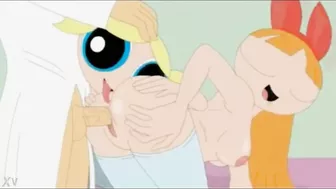 Powerpuff Girls Blossom and Bubbles Threesome with Professor!!!