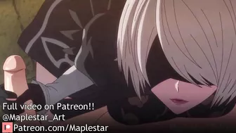 2b really enjoys teasing 9s with her hands!