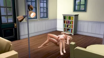 Sims get horny at home and fuck like crazy