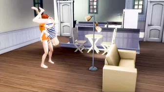 Sims get horny at home and fuck like crazy