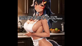 Hentai Captions - Dinner, Bath or - Sex? / Your Horny Girlfriend part 1