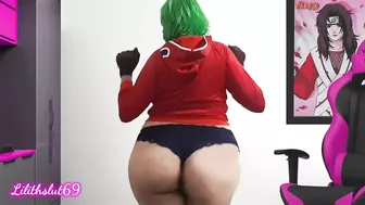 Big butt gamer femboy cosplay