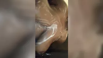 Soapy big titties. Bug jiggly boobs