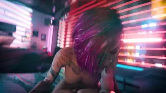 Tattoed girl ride a cock on bed