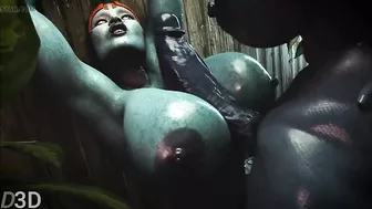 big cock between big boobs oiled