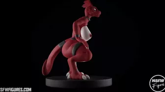 Guilmon resin figure