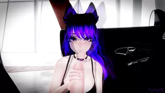 Neko takes care of you then lets you fuck her on your car