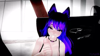 Neko takes care of you then lets you fuck her on your car