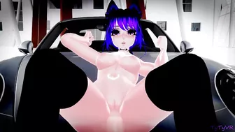 Neko takes care of you then lets you fuck her on your car