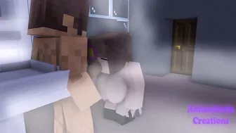 Jenny catches me in the bathroom | Minecraft Sex Mod