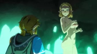 Zelda's bath time has a suprise visitor Hentai Uncensored