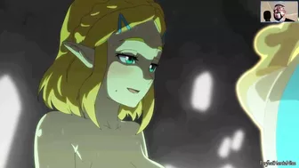 Zelda's bath time has a suprise visitor Hentai Uncensored