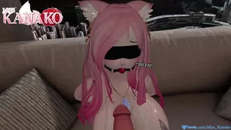 I get GAGGED and BLINDFOLDED while you CUM in my MOUTH and cover my SEXY CATGIRL BODY!!!