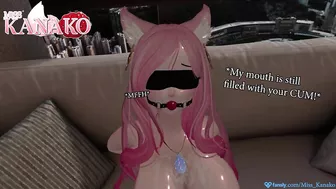 I get GAGGED and BLINDFOLDED while you CUM in my MOUTH and cover my SEXY CATGIRL BODY!!!