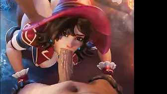 KIRIKO OVERWATCH SWALLOWS DICK WHILE GETTING FUCKING FROM BEHIND | BEST GROUP SEX HENTAI KIRIKO OVER