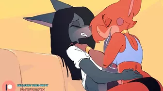 TWO FUTA FURRY GIRL HAVING FUN ON SOFA - SO HOT FURRY FUTANARI HENTAI 4K 60FPS