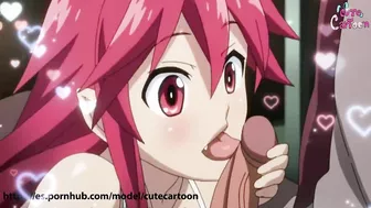 HOT vampire - SUCKS CUM to survive - (Hentai Itadaki Seieki / best clips - part 1) - cute [CARTOON]