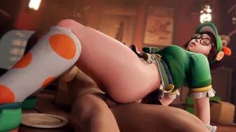 Overwatch Mei Bouncing On Dick