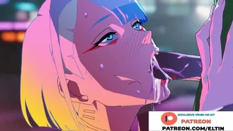 LUCY CYBERPUNK BLOWJOB AND SWALLOWS CUM DAVID | BEST CYBERPUNK HENTAI ANIMATIONS 60FPS