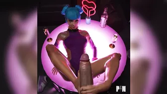 Blue moon do footjob in dressing room (cyberpunk 2077)