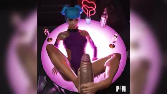 Blue moon do footjob in dressing room (cyberpunk 2077)