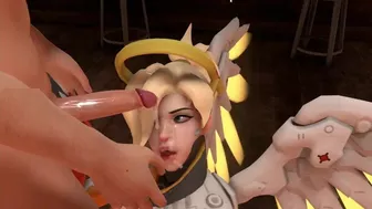 TrueFacials Ultimate Overwatch Mercy gets creampied in the bar