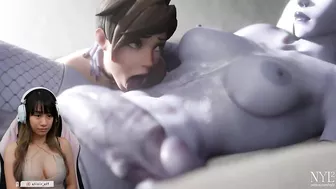 I watched Futa Overwatch Widowmaker absolutely dominate Tracer...