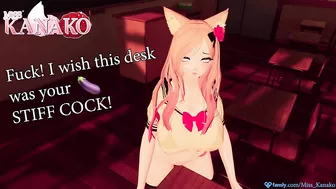 I GRIND a DESK and ask you to watch and get TURNED ON!!!! SEXY VTUBER SCHOOL GIRL COSPLAY!!!!!!