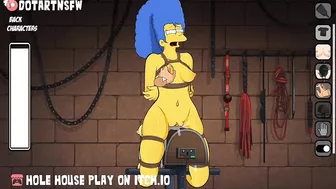 Marge Simpsons Tied Up Bondage Spanked Boob Play BDSM - Hole House