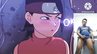 reacting to sarada from boruto getting fucked by a huge cock