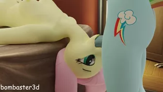 rainbow dash fucks flyttershy deep throat with cum