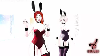 CherryErosXoXo VR thicc ass is checked out by bunny girl WillowWispy at Bunny Girl Tease Event Clip