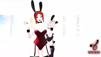 CherryErosXoXo VR thicc ass is checked out by bunny girl WillowWispy at Bunny Girl Tease Event Clip