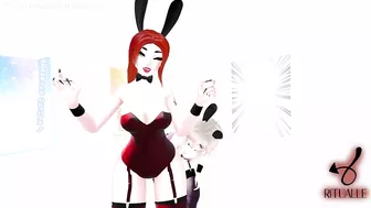 CherryErosXoXo VR thicc ass is checked out by bunny girl WillowWispy at Bunny Girl Tease Event Clip