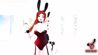 CherryErosXoXo VR thicc ass is checked out by bunny girl WillowWispy at Bunny Girl Tease Event Clip