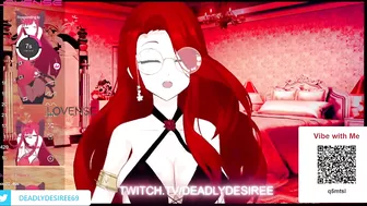 Anime Vtuber DeadlyDesiree Cums Hard While Chat Plays With Her Toy