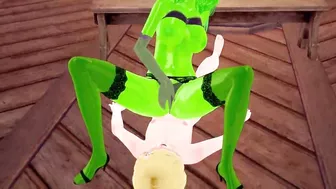 3D Hentai: Piss drinking femdom slime