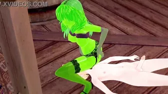 3D Hentai: Piss drinking femdom slime