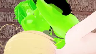 3D Hentai: Piss drinking femdom slime