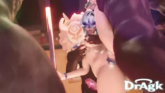 Eula fucked in a gangbang at a nightclub by hilichurls Genshin Impact 60 fps Sex Hentai