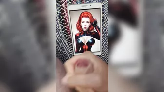 Scarlett Johansson Black Widow Anime Cum Tribute